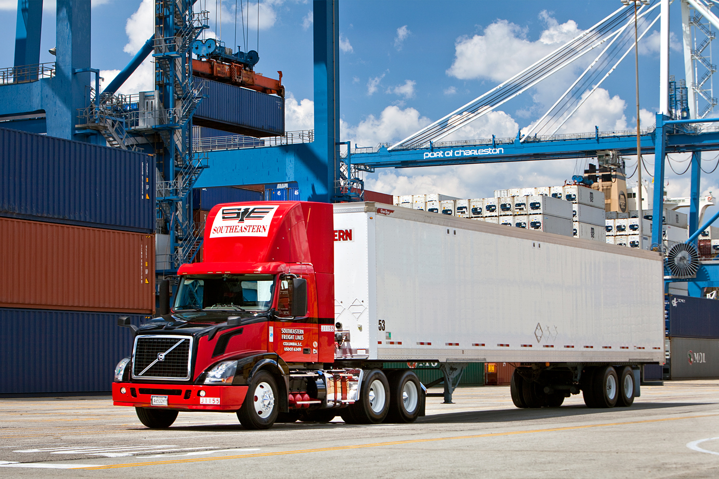 Truck in port